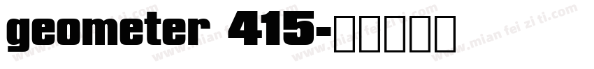 geometer 415字体转换